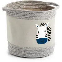 Zeller barntvättkorg/förvaring Zebra bomull/polyester 30x30 cm