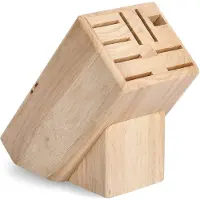 Zeller träknivställ/knivblock - 25x22x13 cm,