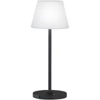 FHL Easy! LED-batteri bordslampa Flus, svart/vit dimbar, Svart, Vardagsrum / matsal, Metall, Modern