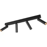 TRIO Lighting Ambala LED takspotlight, 4 lampor, svart, metall, CCT, dimbar Ambala,, Svart, Vardagsrum / matsal, Metall, Modern, LED-taklampa