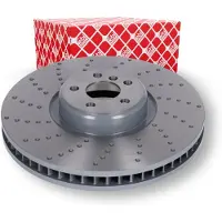 FEBI BILSTEIN Bromsskiva 179592 fram, ventilerad, slits, höggradigt förkolnad, 1 Stycke