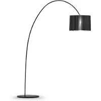 HELESTRA Båglampa ROXX, Svart, Vardagsrum / matsal, Syntetmaterial, Modern, Golvlampa