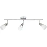 Brilliant Sofia takspotlight, järn/krom/vit, längd 57 cm, 3-ljus. Sofia, dimbar, Aluminium / grå / zink, Vardagsrum / matsal, Metall, Modern, Spotlight