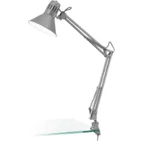Eglo FIRMO bordlampe med skrueklemme i sølv