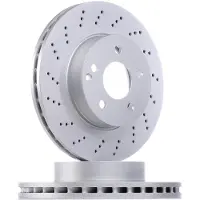 Delphi Bromsskivor BG4142C fram, ventilerad, perforerad, 2 Stycke