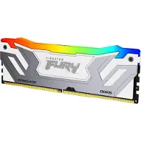 Kingston FURY Renegade RGB - DDR5 - modul - 24 GB - DIMM 288-pin - 4200 MHz / PC5-67200 - CL40 - 1.45 V - ej buffrad - on-die ECC - vit och silver
