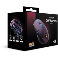 Lexip Naruto Shippuden Madara Destruction Gaming-mus Sladd Optisk Svart, Lila 12000 dpi Upplyst, Viktreduktion