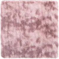 vidaXL Ryamatta med lång lugg NAVARRA dammig rosa 240x240 cm polyester