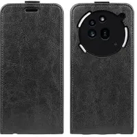 Mtp Products Nothing Phone (3a) Pro Vertikalt Flipfodral med Korthållare - Svart