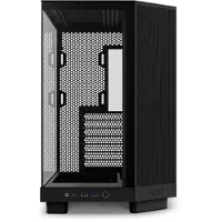 NZXT H series H6 Flow - Mid tower - ATX - genomskinlig sidopanel (härdat glas) - ingen strömförsörjning - mattsvart - USB/ljud