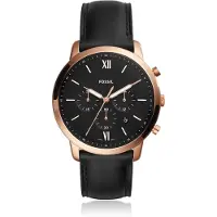 Fossil Townsman Automatisk Mörkbrun Läderklocka ME3098 black