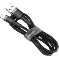 Baseus Cafule USB 2.0 / Lightning Kabel - 1m - Svart / Grå