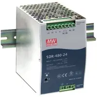 MEAN WELL SDR-480-24 DIN-skena nätaggregat 24 V/DC 20 A 480 W Antal utgångar:1 x Innehåll 1 st