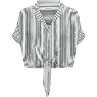 ONLY Blus 'ONLPAULA' grå / vit