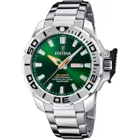 Festina Herrarmband Klocka F20665/2 Grön Silver