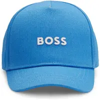 BOSS Kids' cap in cotton twill with contrast logo print