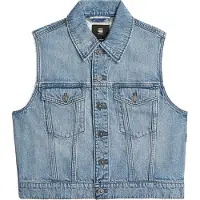 G-Star Shrunken Denim Vest - Light blue - Women