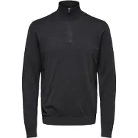 Selected HOMME blandad finstickad tröja SLHBERG antracit