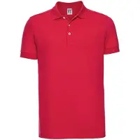 Russell athletic Russell Mens Stretch Short Sleeve Polo Shirt (Classic Red)