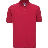 Russell athletic Russell Polo shirt med kort ärm i 100 % bomull för män (Klassiskt röd)