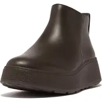 FitFlop F-mode Leather Flatform Zip Ankle Stövlar