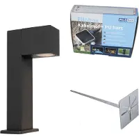 QAZQA Industriell stående utomhuslampa antracit 30 cm IP44 - Baleno