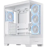 Asus A31 Plus - Mid tower - ATX - genomskinlig sidopanel (härdat glas) - ingen strömförsörjning (ATX) - vit - USB/ljud