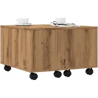 vidaXL Soffbord artisan ek 60x60x38 cm konstruerat trä