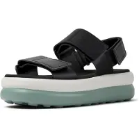 Camper för kvinnor. K201728-005 Lädersandaler Pelotas Flota Up svart (39), Hud, 5 till 8 cm, Kardborreband, Casual