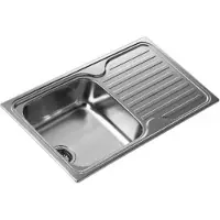Teka Evier à une cuve en acier inoxydable - TEKA SF 10119013 - Valve de panier 3 1/2' - Pose à encastrer