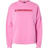 Pieces Sweatshirt 'PCMaliah' smaragd / ljusrosa / rubinröd