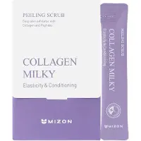Mizon , Collagen Milky Peeling Scrub, fragrance-free, 40 pieces, 5g each