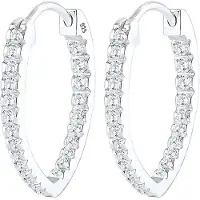 Elli Örhängen silver / transparent