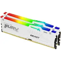 Kingston FURY Beast RGB - DDR5 - sats - 32 GB: 2 x 16 GB - DIMM 288-pin - 6000 MHz / PC5-48000 - CL30 - 1.4 V - ej buffrad - on-die ECC - vit