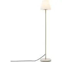 QAZQA Utomhusgolvlampa beige med vit skärm IP65 - Virginia