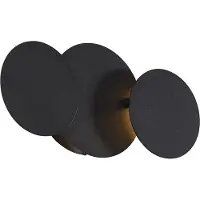 QAZQA Modern vägglampa svart inkl. LED 3-stegs dimbar 3-ljus - Sunrise