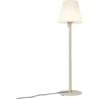 QAZQA Modern utomhusgolvlampa beige med vit skärm IP44 - Big Virginia