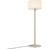 QAZQA Skandinavisk utomhusgolvlampa beige med vit skärm IP44 - Mississippi