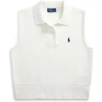 Ralph Lauren för kvinnor. 211970666001 Tidlös vit polotröja (XXL), Casual, Bomull, Ärmlös / Hängselbyxor