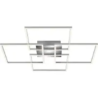 Briloner LED taklampa Frames, dimbar, Aluminium / grå / zink, Vardagsrum / matsal, Metall, Modern, LED-taklampa