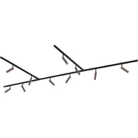 QAZQA Modernt skensystem med 10 spotlights mörkbrons 1-fas - Slimline Uzzy