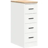 vidaXL Förvaringsskåp för garage vit 30x51x85 cm massivt trä furu