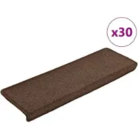 vidaXL Trappmattor 30 st 65x21x4 cm kaffebruna rektangulära kanter