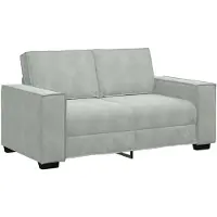 vidaXL 2-sitssoffa ljusgrå 120 cm sammet