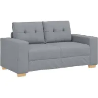 vidaXL Loveseat soffa ljusgrå 160x77x82 cm tyg