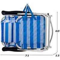Aktive Aluminium Multipositions Hopfällbar Stol 62x48x83 Cm