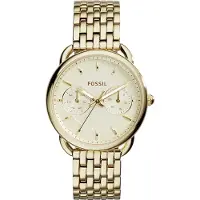 Fossil TAILOR Multifunktionell Roseurtavla Damklocka ES3714 gyllene