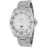 Gucci YA136302 Dykarklocka för män - 40 mm rostfritt stål och 200 m vattentålig