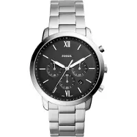 Fossil Herrars Kvarts Rostfritt Stål Trevisare Klocka Rostfritt Stålboett/Repbeständigt Glas FS5384 silver