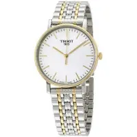 Tissot Lovely Series Kvartsverk 30 Meter Vattentålig Klocka 38 Mm Vit Urtavla Rostfritt Stålboett Rostfritt Stålarmband T109.410.22.031.00 White Dial